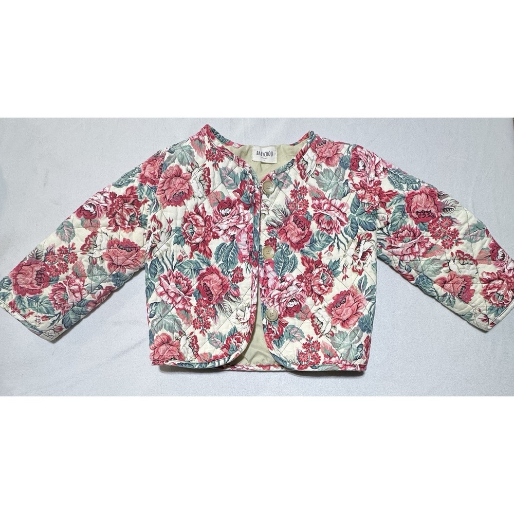 Babychou Quilted Cotton Floral‎ Jacket Girls 4T-5T
